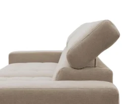 DOMO Ecksofa mit Hocker »Helsingborg«, sandfarben, rechts
