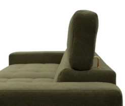 DOMO Ecksofa mit Hocker »Helsingborg«, grün, rechts