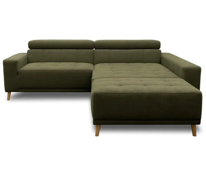DOMO Ecksofa mit Hocker »Helsingborg«, grün, rechts