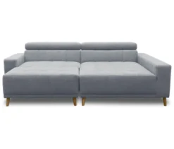 DOMO Ecksofa mit Hocker »Helsingborg«, blau, rechts