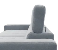 DOMO Ecksofa mit Hocker »Helsingborg«, blau, rechts