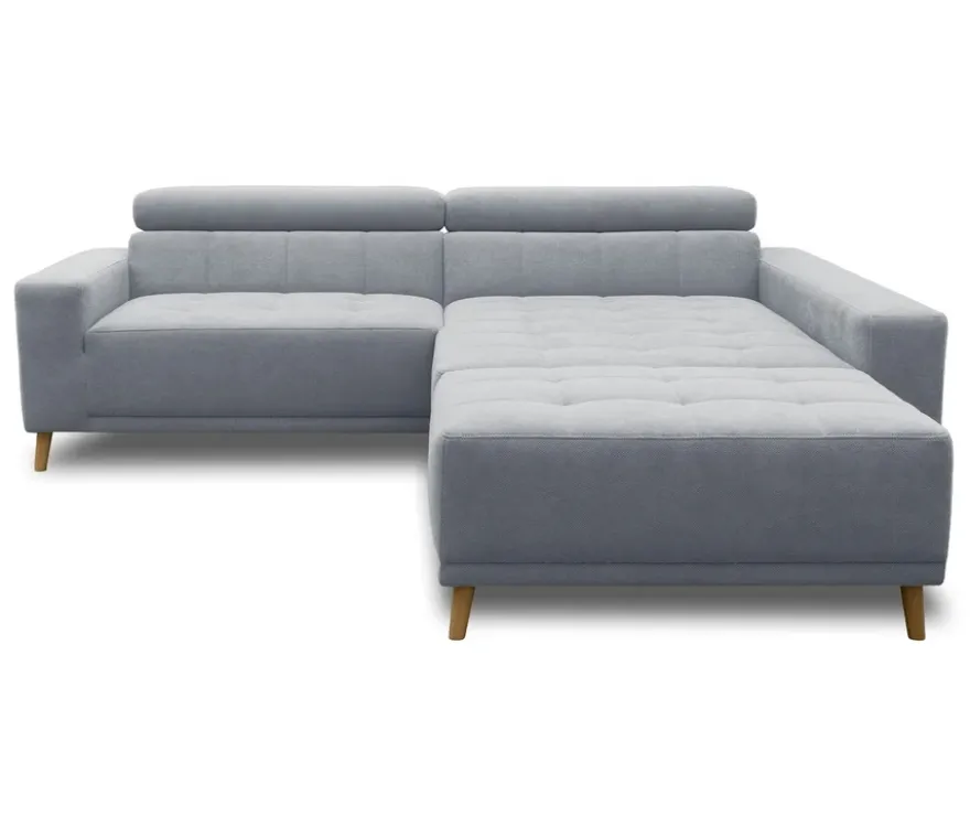 DOMO Ecksofa mit Hocker »Helsingborg«, blau, rechts