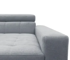 DOMO Ecksofa mit Hocker »Helsingborg«, blau, rechts