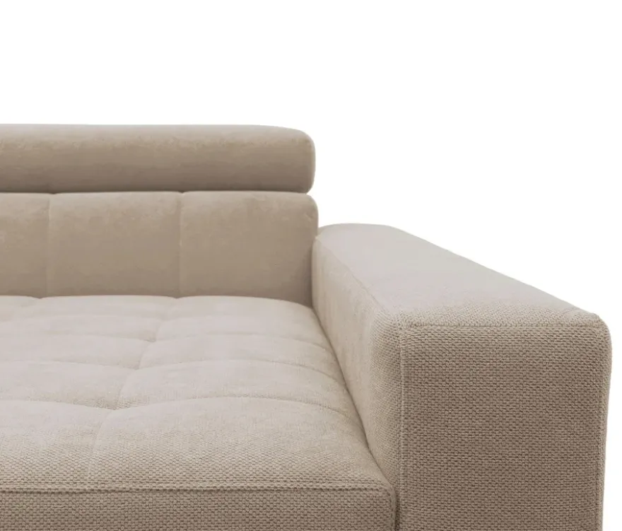 DOMO Ecksofa mit Longchair »Helsingborg«, sandfarben, rechts