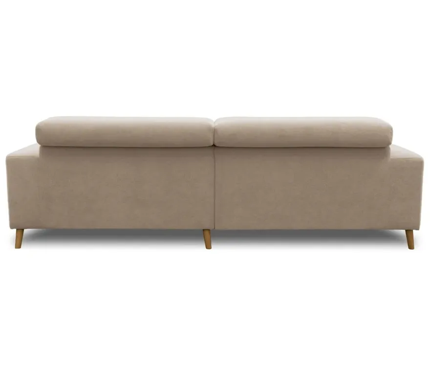 DOMO Ecksofa mit Longchair »Helsingborg«, sandfarben, rechts