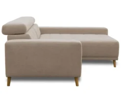 DOMO Ecksofa mit Longchair »Helsingborg«, sandfarben, rechts