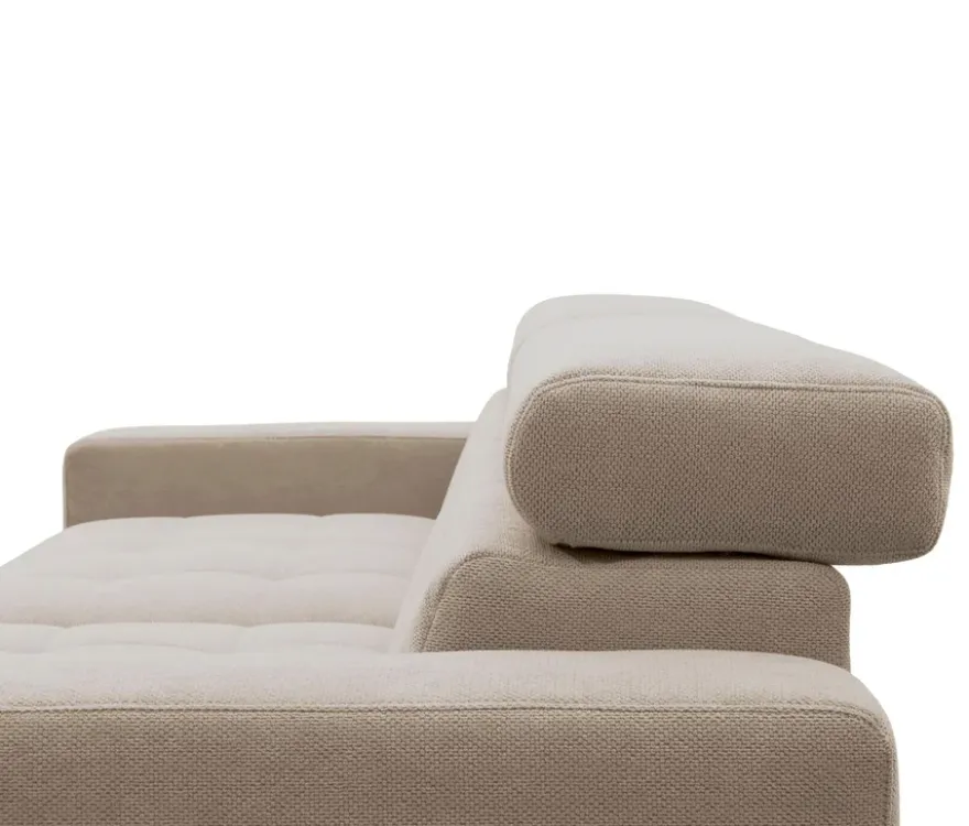 DOMO Ecksofa mit Longchair »Helsingborg«, sandfarben, rechts