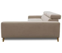 DOMO Ecksofa mit Longchair »Helsingborg«, sandfarben, rechts