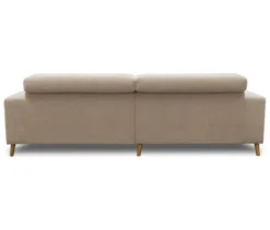 DOMO Ecksofa mit Longchair »Helsingborg«, sandfarben, links