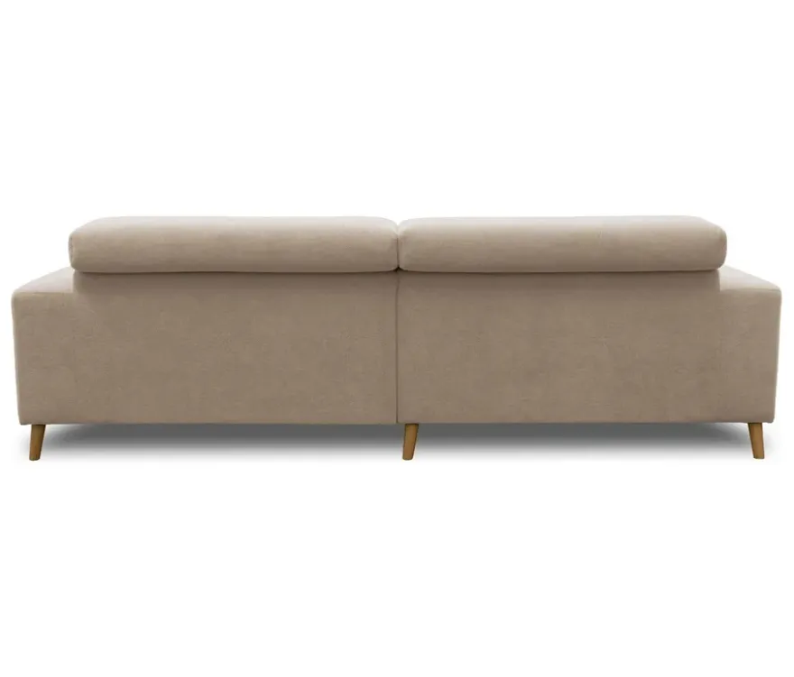 DOMO Ecksofa mit Longchair »Helsingborg«, sandfarben, links