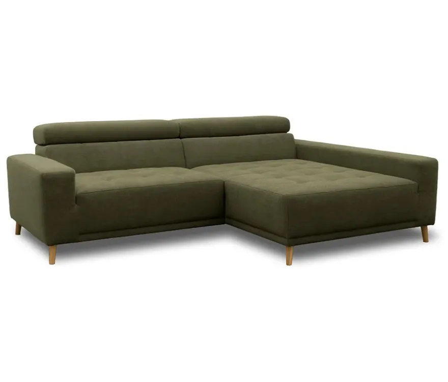 DOMO Ecksofa mit Longchair »Helsingborg«, grün, rechts