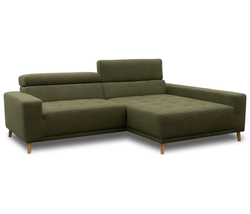 DOMO Ecksofa mit Longchair »Helsingborg«, grün, rechts