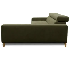 DOMO Ecksofa mit Longchair »Helsingborg«, grün, rechts