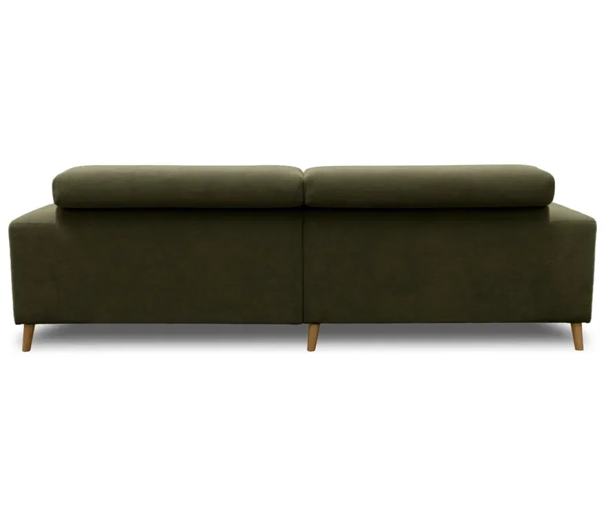 DOMO Ecksofa mit Longchair »Helsingborg«, grün, links
