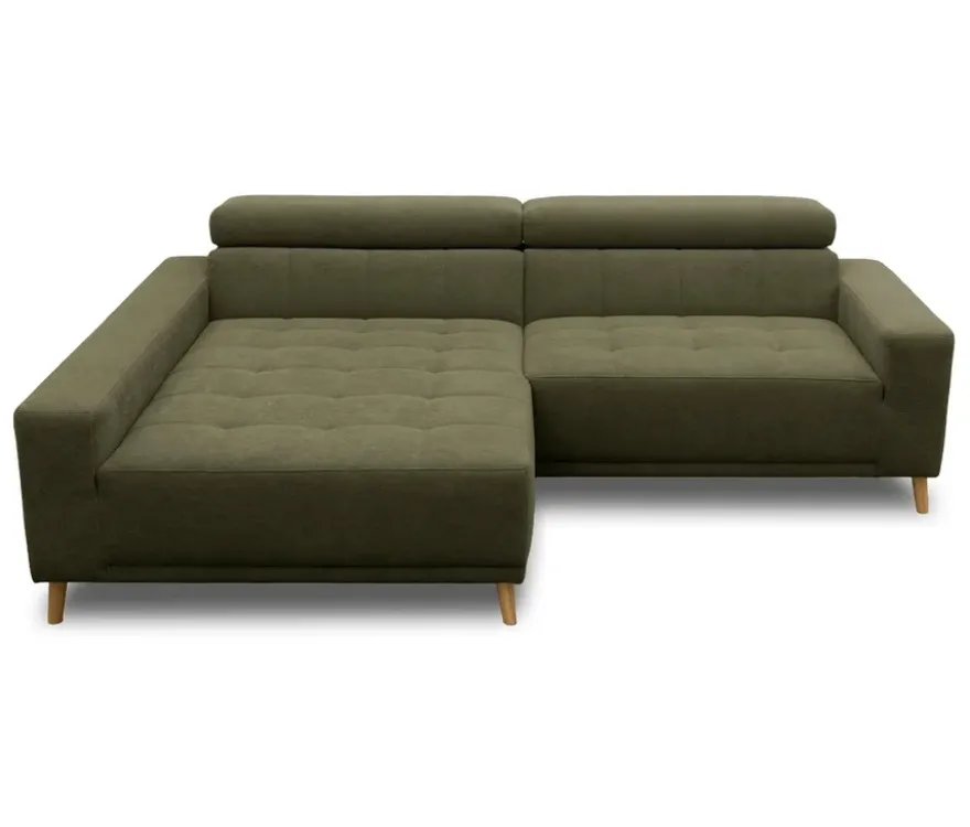 DOMO Ecksofa mit Longchair »Helsingborg«, grün, links