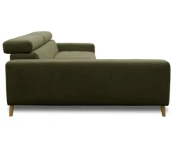 DOMO Ecksofa mit Longchair »Helsingborg«, grün, links