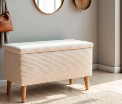 DOMO Hocker »Kopenhagen« mit Staufach, creme