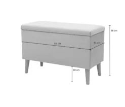 DOMO Hocker »Kopenhagen« mit Staufach, grau