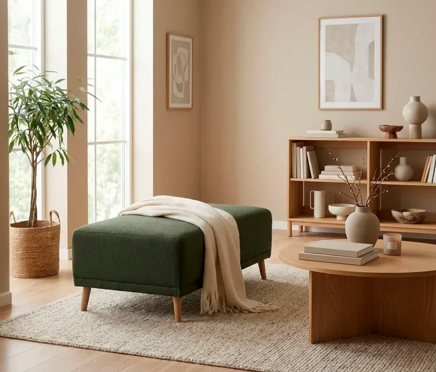 DOMO Hocker »Malmö«, grün/Holz