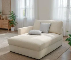DOMO Longchair »Sonderburg« links, creme