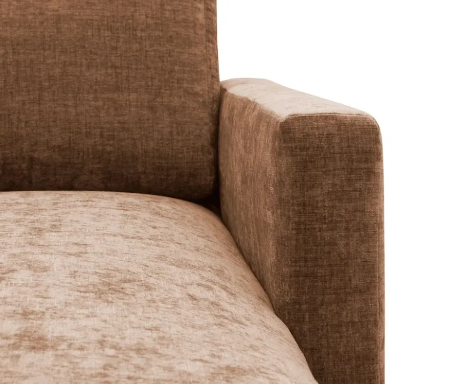 DOMO Longchair »Sonderburg« rechts, rost/hellbraun