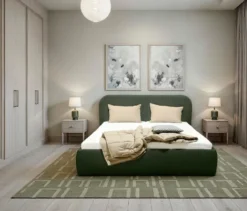 DOMO Polsterbett »Lund«, 180 x 200 cm, nur Bettrahmen, grün