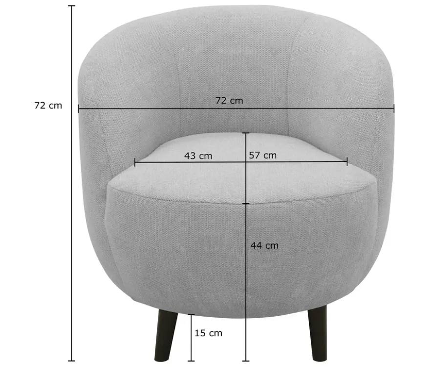 DOMO Sessel »Ahus«, dunkelgrau