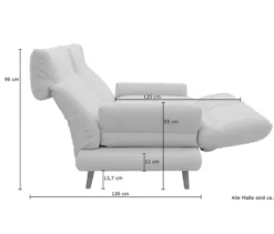 DOMO 2-Sitzer »Malaga«, drehbar, creme