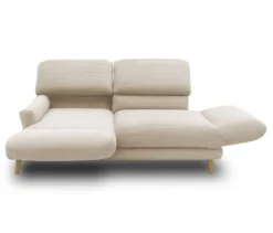 DOMO 2-Sitzer »Malaga«, drehbar, cremefarbener Cord