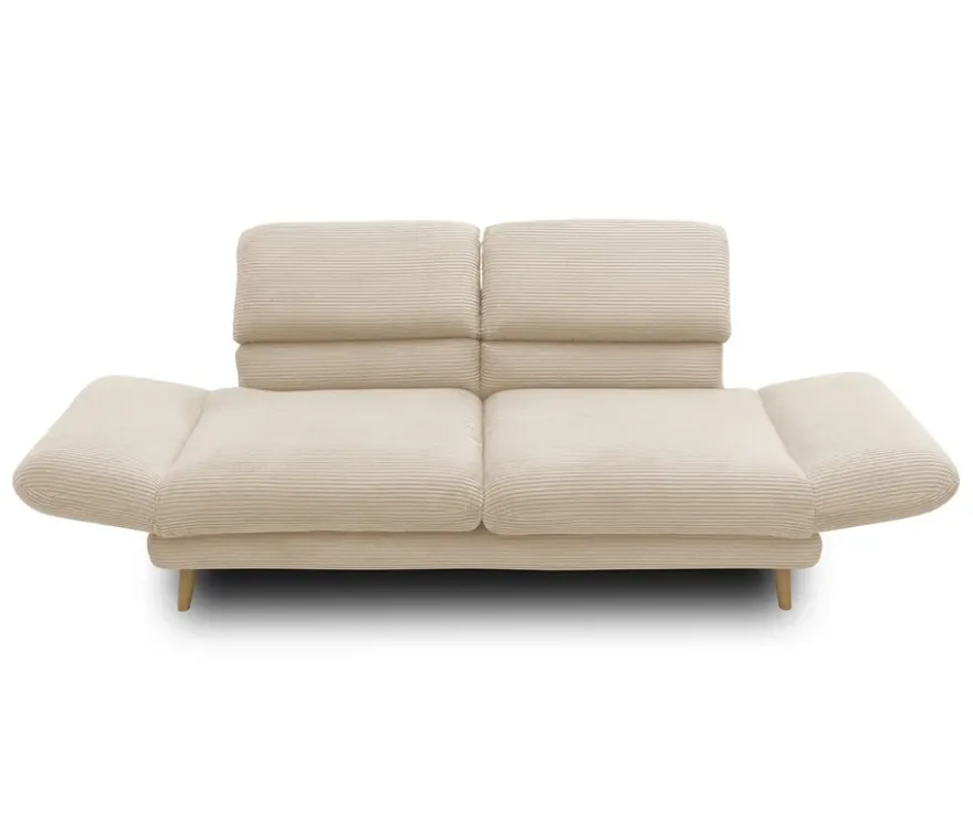 DOMO 2-Sitzer »Malaga«, drehbar, cremefarbener Cord