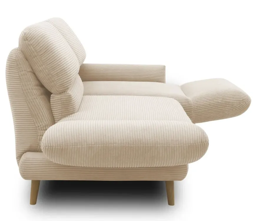 DOMO 2-Sitzer »Malaga«, drehbar, cremefarbener Cord