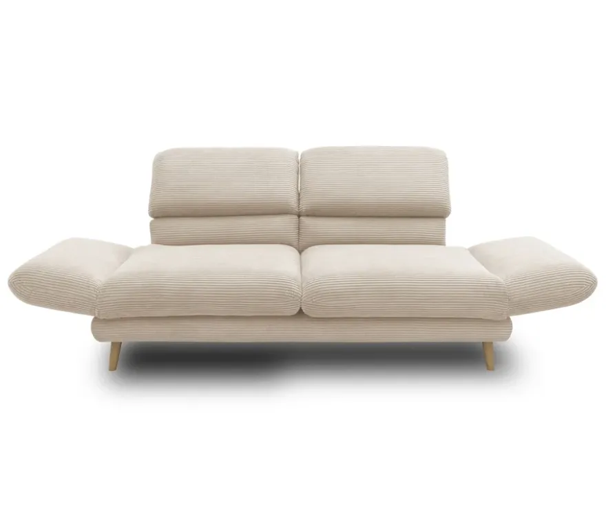 DOMO 2-Sitzer »Malaga«, drehbar, cremefarbener Cord
