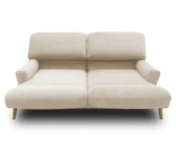 DOMO 2-Sitzer »Malaga«, drehbar, cremefarbener Cord