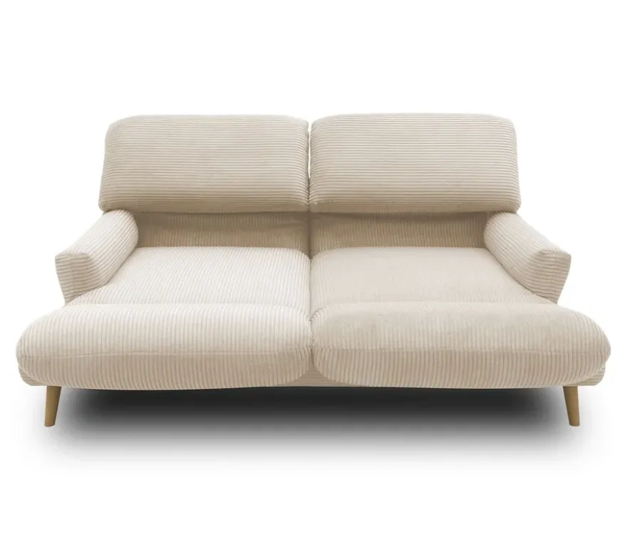 DOMO 2-Sitzer »Malaga«, drehbar, cremefarbener Cord