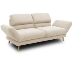 DOMO 2-Sitzer »Malaga«, drehbar, cremefarbener Cord