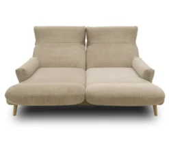 DOMO 2-Sitzer »Malaga«, drehbar, taupefarbener Cord