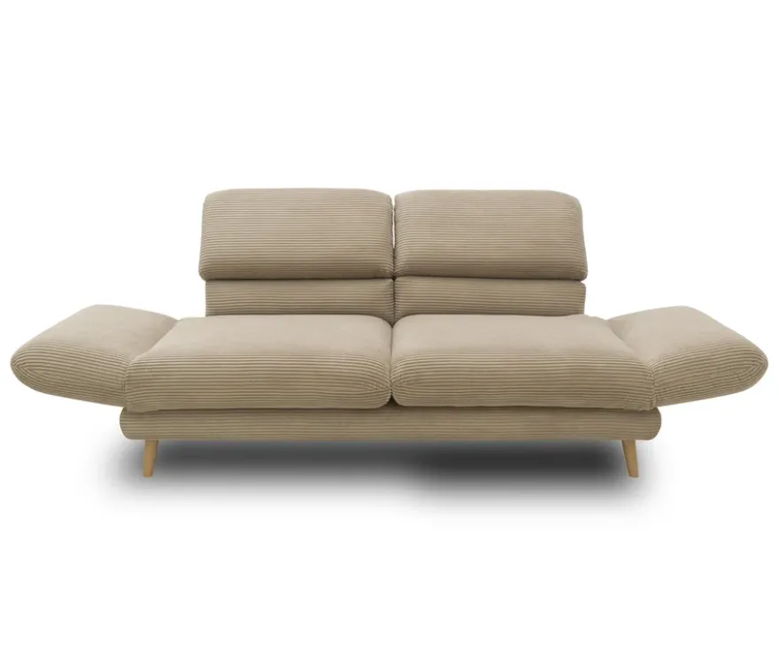 DOMO 2-Sitzer »Malaga«, drehbar, taupefarbener Cord