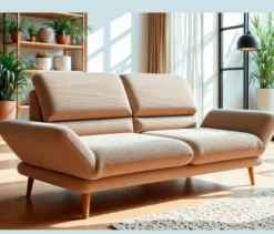 DOMO 2-Sitzer »Malaga«, drehbar, taupefarbener Cord