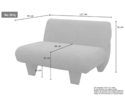 Domo Sofa »Alicante», orange
