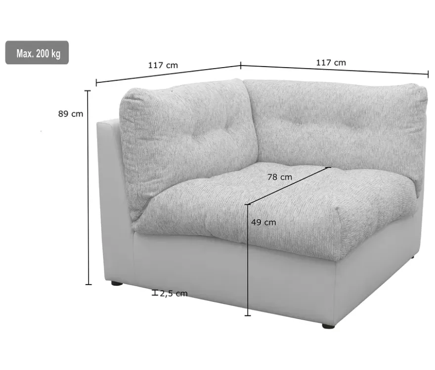 DOMO Sofa »800 026«, Eckmodul