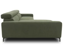 DOMO Sofa »Malmö«, Longchair links, mit Kopfteilverstellung, grün