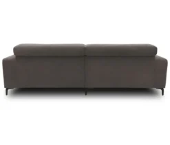 DOMO Sofa »Malmö«, Longchair links, mit Kopfteilverstellung, grau