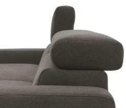 DOMO Sofa »Malmö«, Longchair rechts, mit Kopfteilverstellung, grau