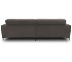 DOMO Sofa »Malmö«, Longchair rechts, mit Kopfteilverstellung, grau