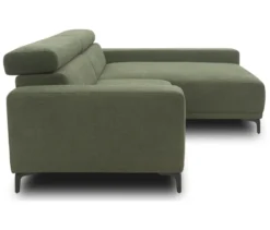 DOMO Sofa »Malmö«, Longchair rechts, mit Kopfteilverstellung, grün