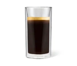 2 Doppelwandige Latte Macchiato Gläser, eckig