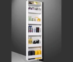 Drehschrank mit Ganzkörperspiegel, weiß