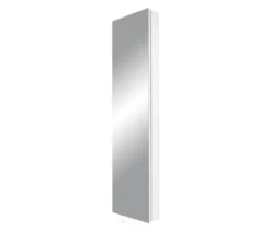 Drehschrank mit Ganzkörperspiegel, weiß