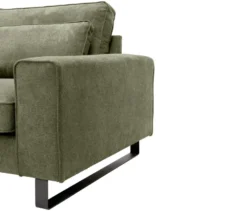 Ecksofa links mit Sofa 2,5-Sitzer rechts »Veluno«, grün