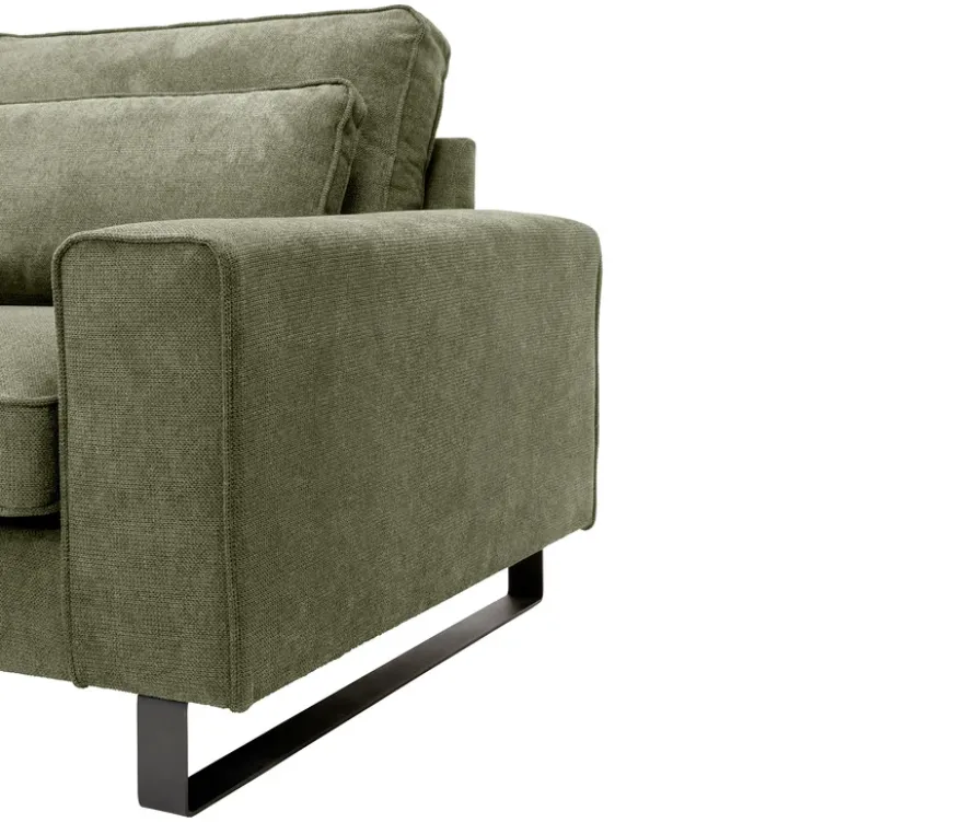 Ecksofa links mit Sofa 2,5-Sitzer rechts »Veluno«, grün